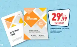 Bureau Vallée Impression de 100 flyers offre