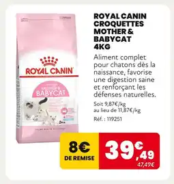 Animalis ROYAL CANIN Croquettes Mother & Babycat 4kg offre