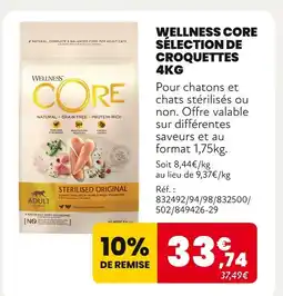 Animalis WELLNESS CORE Sélection de croquettes 4kg offre