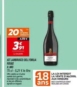 Netto Chiarli IGT Lambrusco dell'Emilia Rouge Il Mio offre
