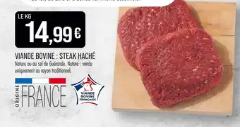 Match Viande Bovine : Steak Haché Nature offre