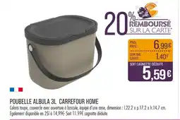 Match Poubelle Albula 3L Carrefour Home offre