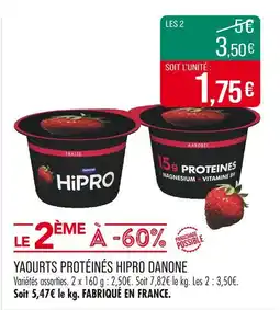 Match Danone yaourts protéinés hipro fraise offre
