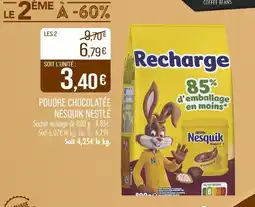 Match Nesquik nestlé poudre chocolatée nesquik recharge offre
