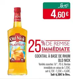 Match Old Nick Cocktail à base de rhum offre
