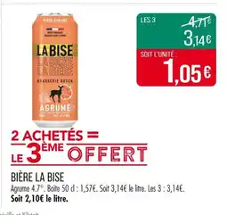 Match Bière La Bise offre