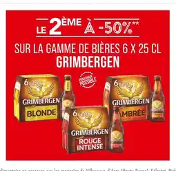 Match SUR LA GAMME DE BIÈRES 6 X 25 CL GRIMBERGEN offre