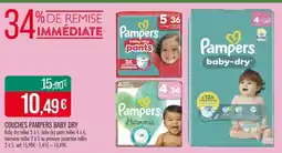 Match Pampers Couches pampers baby dry offre