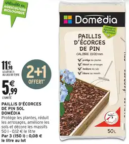 Intermarché Domédia Paillis d'écorces de pin 50l offre