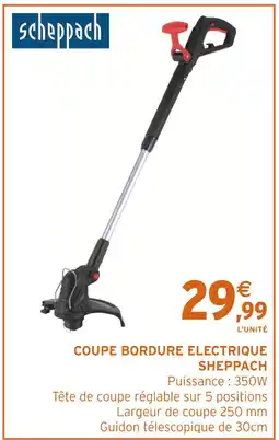 Intermarché Scheppach Coupe bordure électrique offre