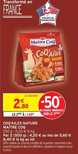 Intermarché MAÎTRE COQ Coq'ailes nature offre
