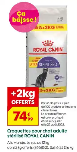 Truffaut Royal Canin Croquettes pour chat adulte stérilisé offre