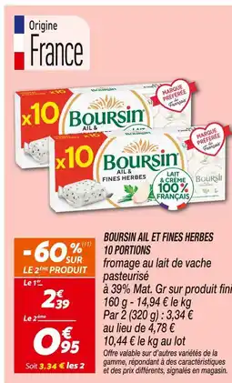Netto Boursin Boursin Ail et Fines Herbes 10 portions offre