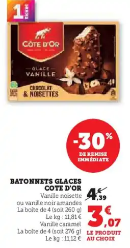 U Express Batonnets glaces cote d'or offre