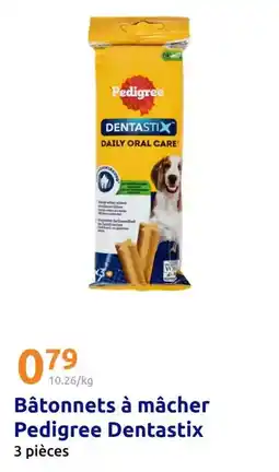 Action Pedigree - bâtonnets à mâcher dentastix offre