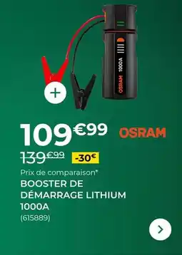 Feu Vert Osram - booster de démarrage lithium 1000a offre