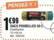 La Foir'Fouille Sacs poubelles 50 l offre