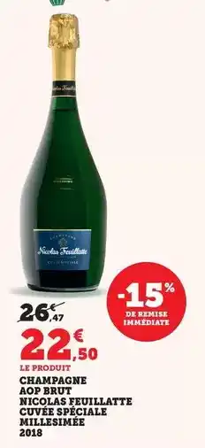 Bi1 Champagne aop brut rucolas 5 feuillatte cuvée spéciale millesimee offre