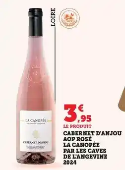 Bi1 Cabernet d'anjou aop rose la canopée par les caves de l'angevine 2024 offre