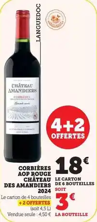 Bi1 Corbières aop rouge offre