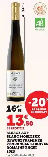 Bi1 Alsace aop blanc moelleux gewurztraminer vendanges tardives offre