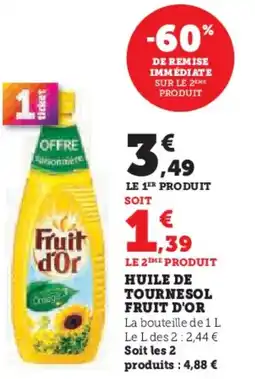 U Express Huile de tournesol fruit d'or offre