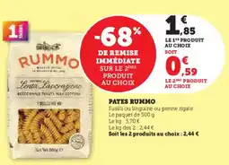 U Express Pates rummo offre