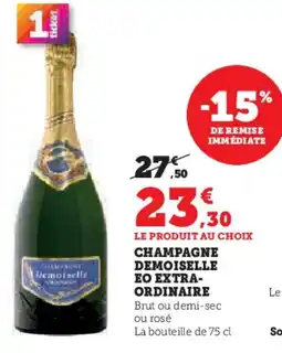 U Express Champagne demoiselle eo extra ordinaire offre