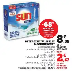 U Express Detergent vaisselle machine sun offre