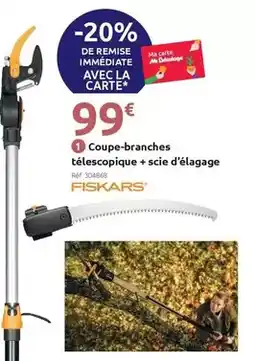 Mr Bricolage Fiskars - coupe-branches télescopique + scie d'élagage offre