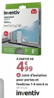 Mr Bricolage Inventiv - joint d'isolation pour portes et fenêtres offre