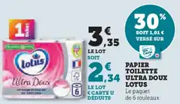 U Express Papier toilette ultra doux lotus offre