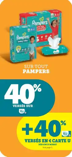Super U Sur tout pampers offre