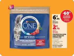 Super U Croquettes pour chat sterilise purina one offre
