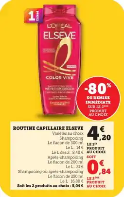 Super U Routine capillaire elseve offre