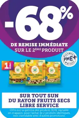 Super U Sur tout sun du rayon fruits secs libre service offre