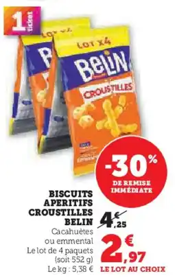 Super U Biscuits aperitifs croustilles belin offre