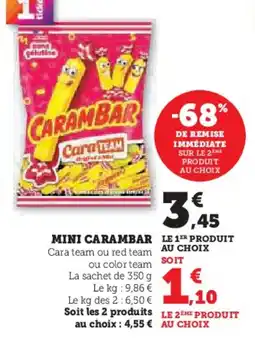 Super U Mini carambar offre