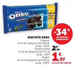 Super U Biscuits oreo offre