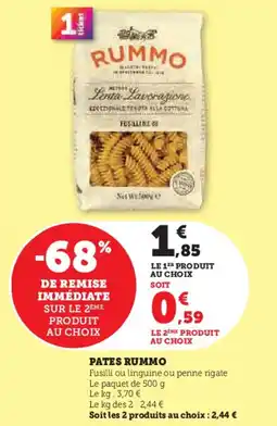 Super U Pates rummo offre