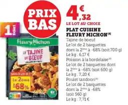 Super U Plat cuisine fleury michon offre