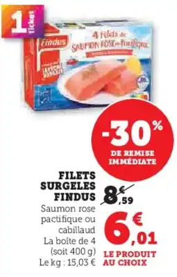 Super U Filets surgeles findus offre