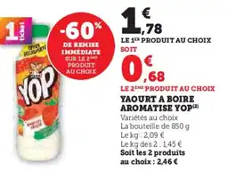 Super U Yaourt a boire aromatise yop offre