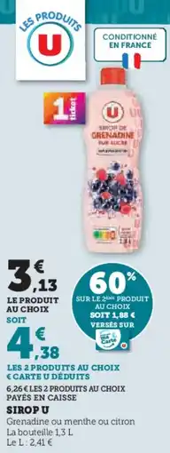 Super U Sirop u offre