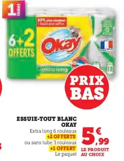 Super U Essuie-tout blanc okay offre