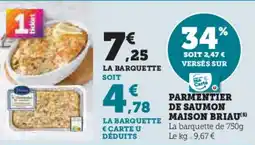Super U Parmentier de saumon maison briau offre