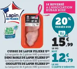 Super U Cuisse de lapin filiere u offre