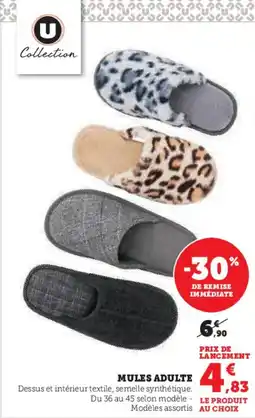 Super U Mules adulte offre