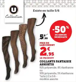 Super U Collants fantaisie assortis offre
