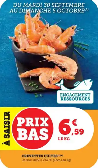 Super U Crevettes cuites offre